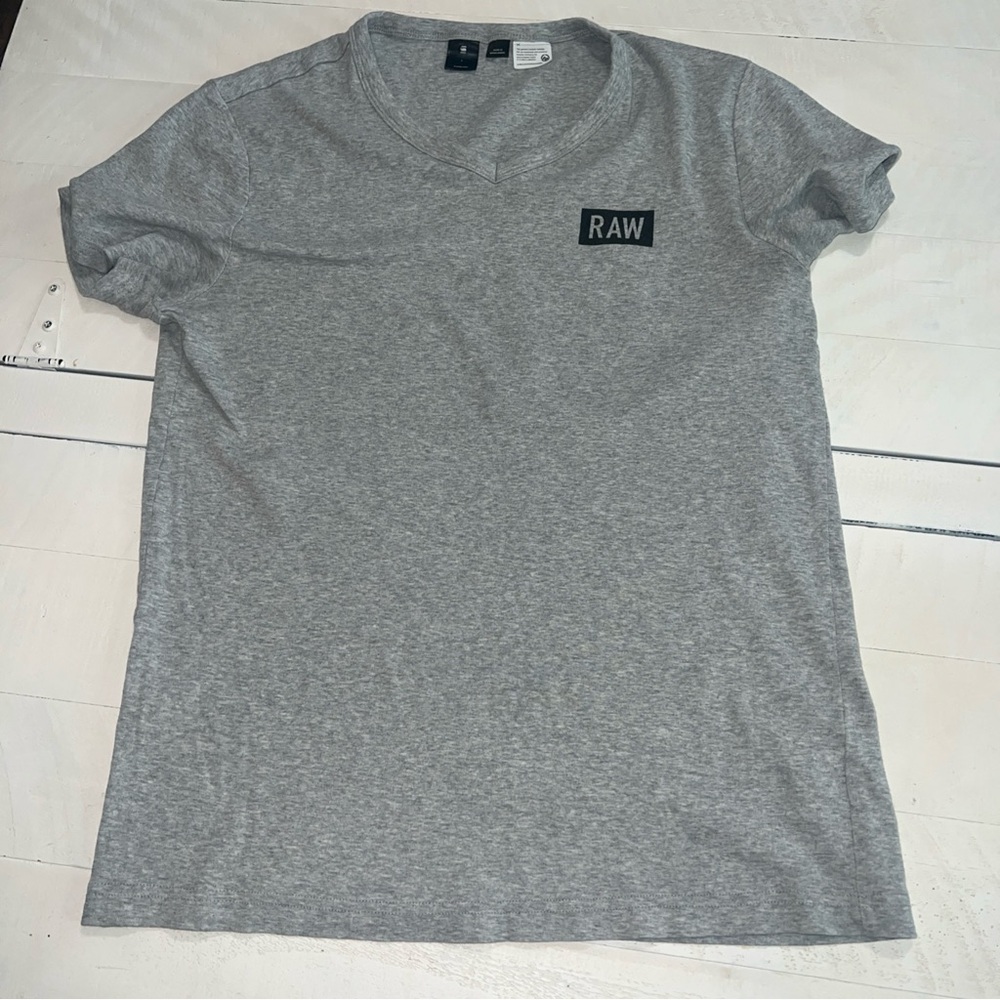 G-Star Gray Short Sleeve Tee Classic Crew Neck
